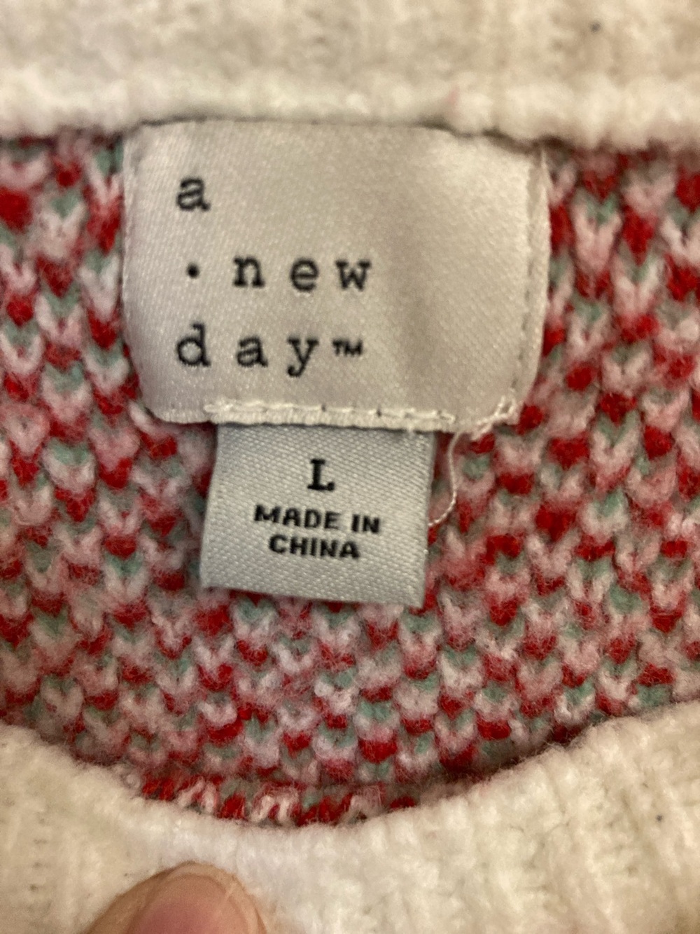 a new day Cream Knit Crewneck Sweater with Red Cherry Ciao Ciao - Picture 2 of 6